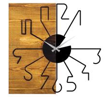 Nástěnné hodiny 58 cm 1xAA dřevo/kov