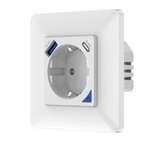 Neo  NEO 07801L - Chytrá zásuvka 16A/230V + 1xUSB-A+1xUSB C Tuya