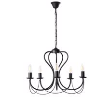 ONLI ONLI - Lustr na řetězu CANDELA 5xE14/6W/230V černá