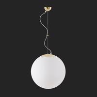 OSMONT 70742 ISIS L4 PM-M závěsné plastové svítidlo mosaz leštěná / bílá IP40 4000 K 41W LED nouzové kombinované 3 h