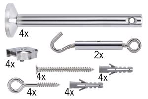 Paulmann Lankový systém Light Easy montážní upínací set 4ks 165mm chrom kov 178.34 P 17834 17834