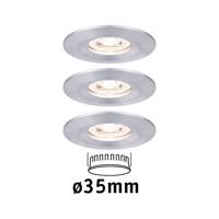 PAULMANN LED vestavné svítidlo Nova mini nevýklopné IP44 3x4W 2700K hliník broušený 230V 943.05 94305