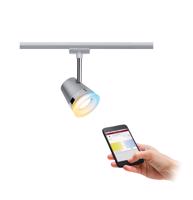 PAULMANN Smart Home Zigbee URail spot Cone matný chrom 1x5W GU10 stmívatelné nastavitelná bílá 955.26 95526