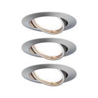 PAULMANN Vestavné svítidlo LED Base kruhové 3x5W GU10 kov kartáčovaný nastavitelné 934.20 P 93420 93420