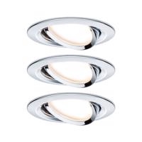 Paulmann vestavné svítidlo LED Coin Slim IP23 kruhové 6,8W chrom 3ks sada stmívatelné a nastavitelné 938.80 P 93880 93880