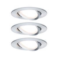 Paulmann vestavné svítidlo LED Coin Slim IP23 kruhové 6,8W hliník 3ks sada stmívatelné a nastavitelné 939.03 P 93903 93903