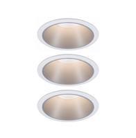 PAULMANN Vestavné svítidlo LED Cole 3x6,5W bílá/stříbrná mat 3-krokové-stmívatelné 2700K teplá bílá 934.10 93410