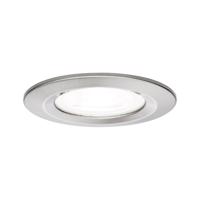 PAULMANN Vestavné svítidlo LED Nova kruhové 1x6,5W GU10 kov kartáčovaný 4000K nevýklopné 3-krokové-stmívatelné 929.81 92981