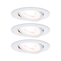 PAULMANN Vestavné svítidlo LED Nova kruhové 3x6,5W GU10 bílá mat nastavitelné 934.31 P 93431 93431