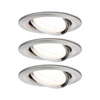 PAULMANN Vestavné svítidlo LED Nova kruhové 3x6,5W GU10 kov kartáčovaný výklopné 934.29 P 93429 93429