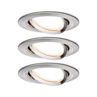 PAULMANN Vestavné svítidlo LED Nova kruhové 3x6,5W kov kartáčovaný nastavitelné 934.47 P 93447 93447