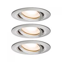 PAULMANN Vestavné svítidlo LED Nova kruhové 3x7W GU10 kov kartáčovaný nastavitelné 929.00 P 92900 92900