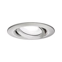 PAULMANN Vestavné svítidlo LED Nova Plus kruhové 1x6W GU10 kov kartáčovaný výklopné stmívatelné 936.71 P 93671 93671