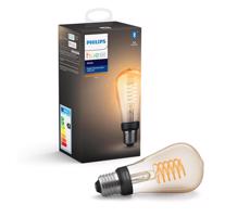 Philips Hue Filament BT LED žárovka E27 ST64 9W teplá bílá chytrá LED žárovka 600 lm 2200 K stmívatelná
