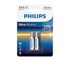 Philips Philips LR03E2B/10 - 2 ks Alkalická baterie AAA ULTRA ALKALINE 1,5V 1250mAh