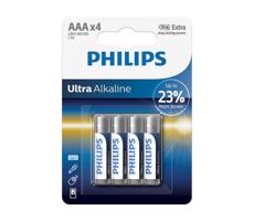 Philips Philips LR03E4B/10 - 4 ks Alkalická baterie AAA ULTRA ALKALINE 1,5V 1250mAh