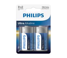 Philips Philips LR20E2B/10 - 2 ks Alkalická baterie D ULTRA ALKALINE 1,5V 15000mAh