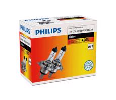 Philips SADA 2x Autožárovka Philips VISION 12342PRC2 H4 P43t-38/60W/55W/12V 3200K