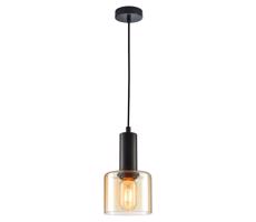 PND-65342-1-BK+AMB - Lustr na lanku SANTIA 1xE27/40W/230V