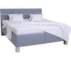 POHODA Čalouněná postel s úložným prostorem bez matrace ALIS 160x200 cm světle šedá