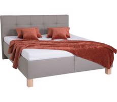 POHODA Čalouněná postel s úložným prostorem bez matrace MARIA 160x200 cm taupe