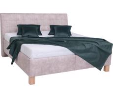 POHODA Čalouněná postel s úložným prostorem bez matrace VIOLET 160x200 cm béžová