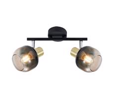 Prezent Prezent  - Bodové svítidlo PEGAS 2xE14/40W/230V černá/kouřová