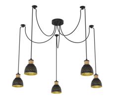 Prezent Prezent  - Lustr na lanku MESCALA 5xE14/40W/230V pavouk černá