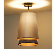 - Přisazený lustr BELL SHINY 1xE27/15W/230V pr. 25 cm stříbrná/černá