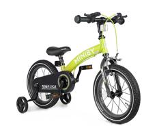 QPlay QPlay - Dětské kolo 14" MINIBY 3v1 zelená