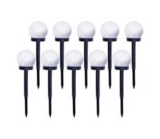 SADA 10x LED Solární lampa LED/0,12W/1,2V 6500K IP44 černá/bílá
