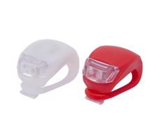 SADA 2x Svítidlo na kolo LED/1xCR2032 IP44 červená/bílá