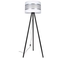 Stojací lampa CORAL 1xE27/60W/230V wenge/bílá/chrom