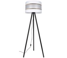 Stojací lampa CORAL 1xE27/60W/230V wenge/bílá/zlatá