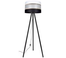 Stojací lampa CORAL 1xE27/60W/230V wenge/černá/bílá/zlatá