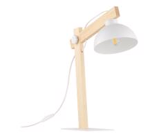 Stolní lampa OSLO 1xE27/15W/230V borovice/bílá