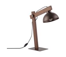 Stolní lampa OSLO 1xE27/15W/230V ořech/hnědá