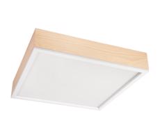Stropní svítidlo NATURAL SQUARE 4xE27/15W/230V 48x48 cm borovice/bílá