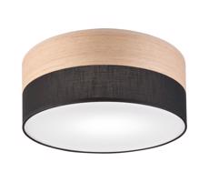 Stropní svítidlo SIRJA WOOD 1xE27/15W/230V pr. 35 cm černá/dub