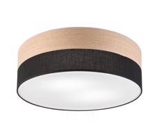 Stropní svítidlo SIRJA WOOD 2xE27/15W/230V pr. 45 cm černá/dub