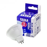 Tesla - LED žárovka GU5,3 MR16, 4W, 12V, 300lm, 25 000h, 4000K denní bílá, 100st.