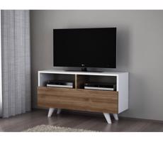 TV Stolek NOVELLA 50,6x90 cm bílá/hnědá