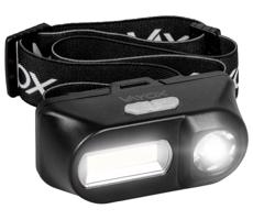 Vayox LED Stmívatelná nabíjecí čelovka 2xLED/5V IPX4 250 lm 4 h 2000 mAh