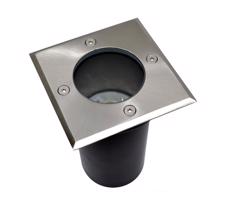 Venkovní nájezdové svítidlo 1xGU10/35W/230V IP44 matný chrom