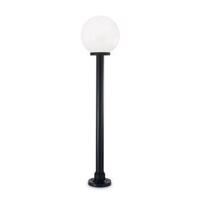Venkovní sloupkové svítidlo Ideal Lux Classic Globe PT1 Big White 187525 E27 1x60W IP44 černé s bílý